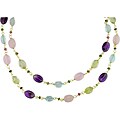 14k Yellow Gold Multi-gemstone Necklace