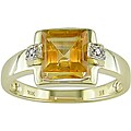 10k Yellow Gold Citrine and Diamond Ring
