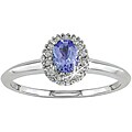 10k Gold Tanzanite and 1/10ct TDW Diamond Ring