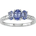 10k Gold 1/10ct TDW Diamond and Tanzanite Ring