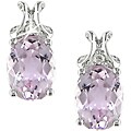 14k White Gold Diamond and Kunzite Earrings