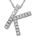 14k Gold 1/10ct TDW Initial 'K' Diamond Necklace