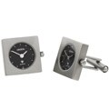 Croton Stainless Steel Cuff Links with Quartz Time