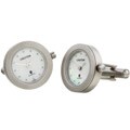 Croton Stainless Steel Cuff Links with Quartz Time