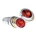 Sterling Silver Red Cubic Zirconia Ring