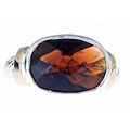 Sterling Silver Smokey Brown Cubic Zirconia Ring
