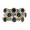 Sterling Silver Stackable Black Cubic Zirconia Ring