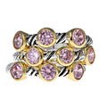 Sterling Silver Stackable Pink Cubic Zirconia Ring