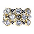 Sterling Silver Stackable Clear Cubic Zirconia Ring