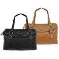 Angie & Lola Double Strap Flap-over Leather Handbag