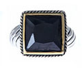 Sterling Silver Black Cubic Zirconia Ring