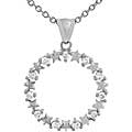 Sterling Silver Star and CZ Round Necklace