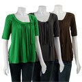 Tammy Mars Women's Off-center Knotted Neckline Top