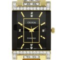 Croton Men's Goldplated Crystal Dress Watch