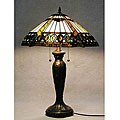 Tiffany-style Half-moon Table Lamp