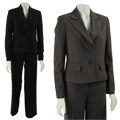 In The Now Women's Pinstripe 2-button Pant Suit