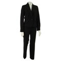 In The Now Women's Solid Black 1-button Pant Suit