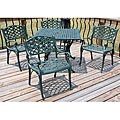 Nassau 5-piece Patina Green Patio Dining Set
