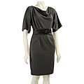 Ellen Tracy Women's Heather Ponte Belted Dress