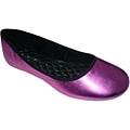 Twisted 'Betsey' Pink Metallic Ballerina Flat