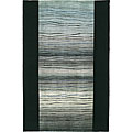Hand-knotted Calvin Klein Navy Wool and Silk Rug (8'3 x 11')