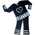 AnnLoren Girl's Heart Tie-dye 2-piece Outfit
