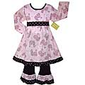 AnnLoren Girl's French Poodle 2-piece Dress Outfit