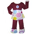 AnnLoren Girl's 2-piece Mod Purple Pants Set
