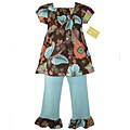 AnnLoren Girl's Smocked Floral 2-piece Outfit
