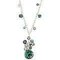 Charming Life Sterling Silver Paua Shell Fringe Necklace