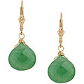 14k Goldfill Green Aventurine Briolette Earrings