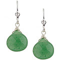 Sterling Silver Green Aventurine Briolette Earrings