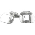 Sterling Silver Diamond Cuff Links