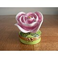 Limoges Hand-painted Blooming Rose Keepsake Box