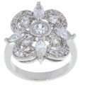 Sterling Silver Venetian-style CZ Ring
