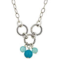 Sterling Silver Turquoise and Chalcedony Necklace
