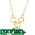 14k Goldfill Garnet and Strawberry Jade Necklace