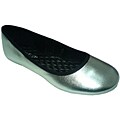 Twisted 'Betsey' Silver Metallic Ballerina Flats