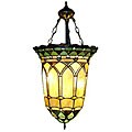 Tiffany-style Castel Hanging Lamp