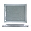 Fusion Sun and Wave Charcoal Glass Plate (Set of 6)