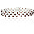 Sterling Silver Garnet Tennis Bracelet
