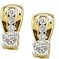 10k Yellow Gold 1/6ct TDW Diamond Earrings (J/K, I2/I3)