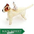 Sterling Silver and Enamel Jack Russell Dog Charm