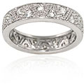 Sterling Silver Pave-set CZ Eternity Band