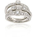 Sterling Silver Cubic Zirconia Stackable Rings