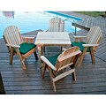 Red Cedar Fanback Patio Dining Set