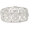 Sterling Silver Deco Star Cubic Zirconia Bracelet
