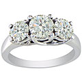 14k White Gold 2ct Diamond Three-stone Ring (I-J, I1-I2)