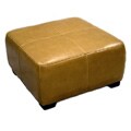 Light Brown Leather Cocktail Ottoman