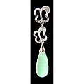 Sterling Silver Butterfly with Jade Teardrop Pendant (China)